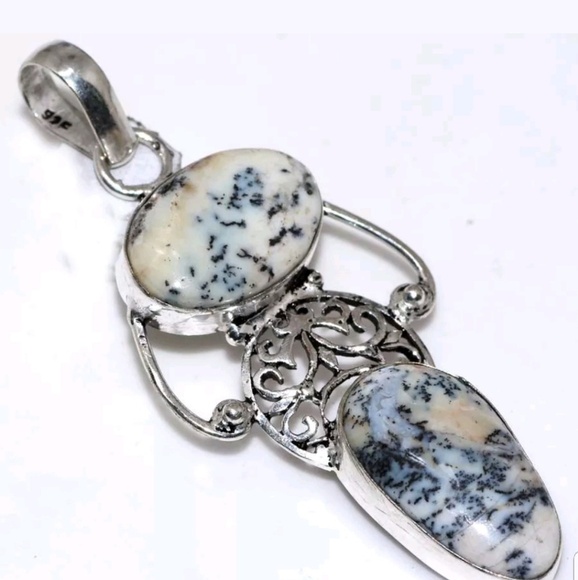 Handcrafted Dendritic Opal Pendant - Picture 1 of 1